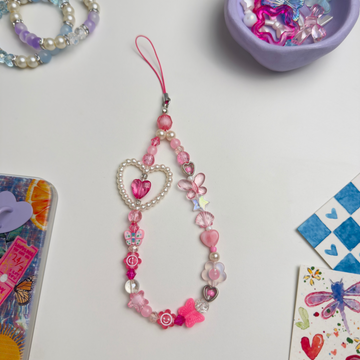 Pink Bead Soup Charm