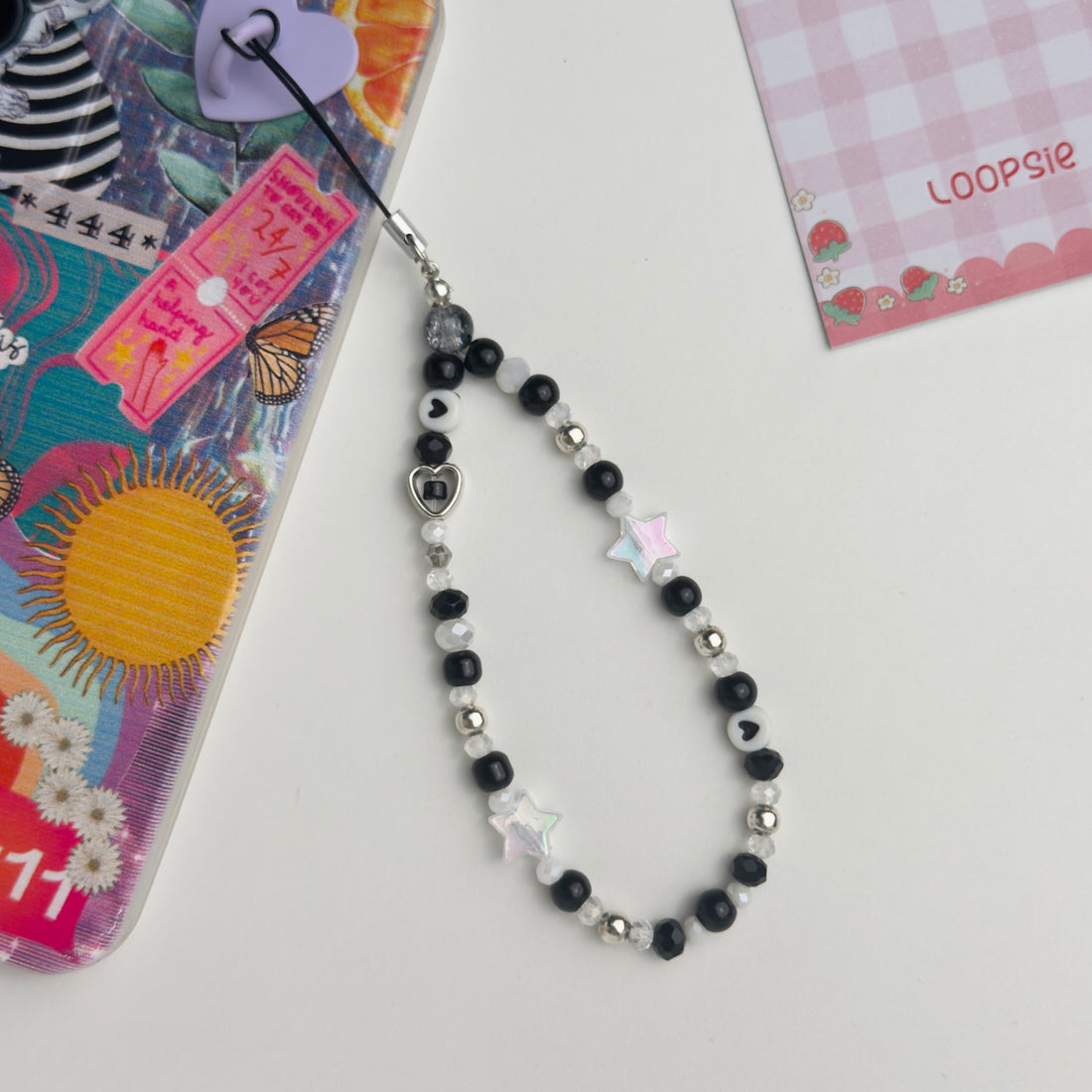 Black STAR-GIRL Phone Charm