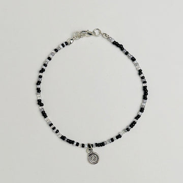 Black Spiral Anklet ๐