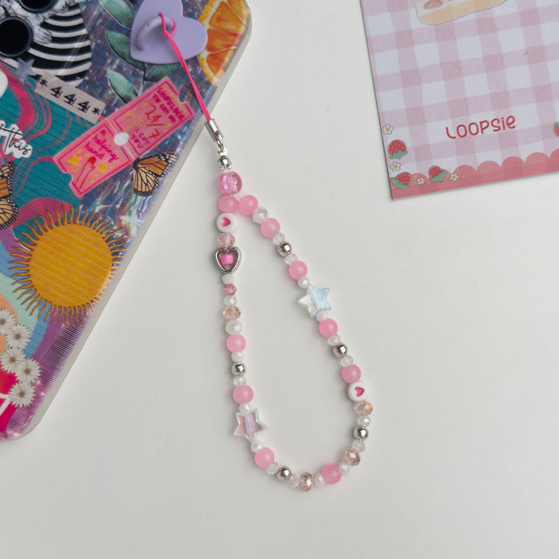 Pink STAR-GIRL Phone Charm