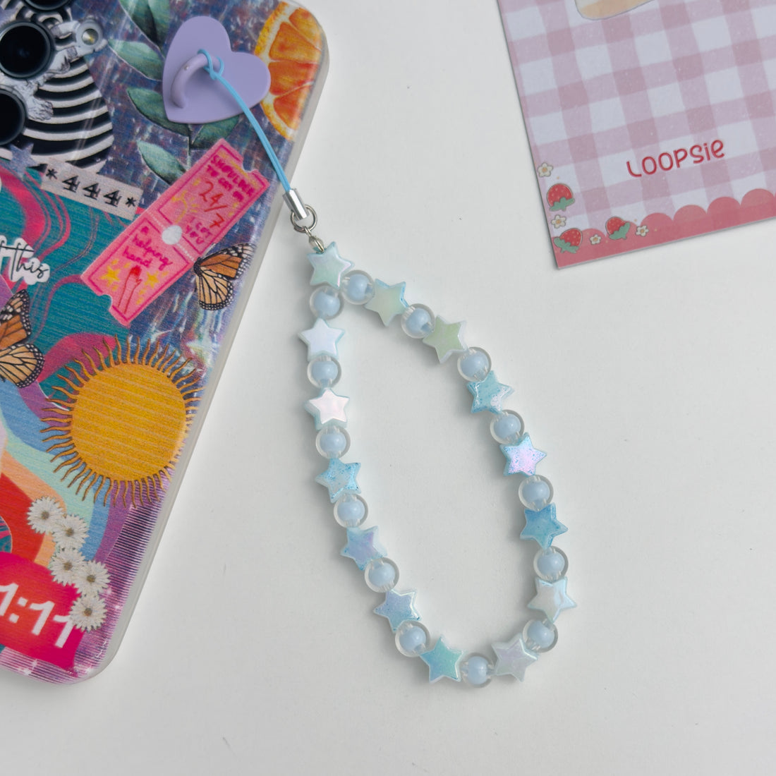 Starry Blue Phone Charm