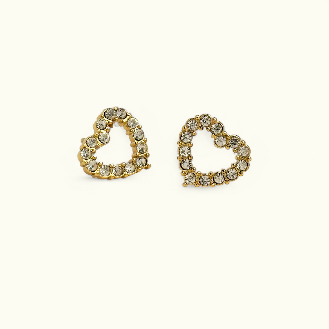 Dainty Dazzle Heart Studs