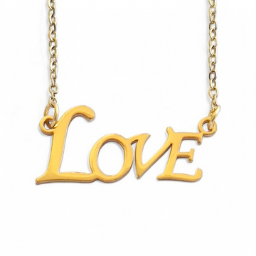 Love Script Necklace