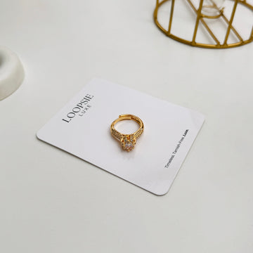 Crown Spark Solitaire Ring