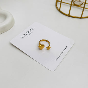 TwinHeart Bold Ring