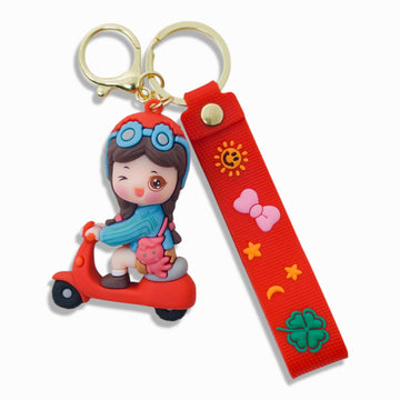 Scooty Girl Keychain – Red