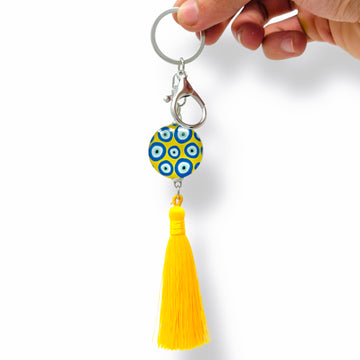 Sunny Shield Evil Eye Keychain