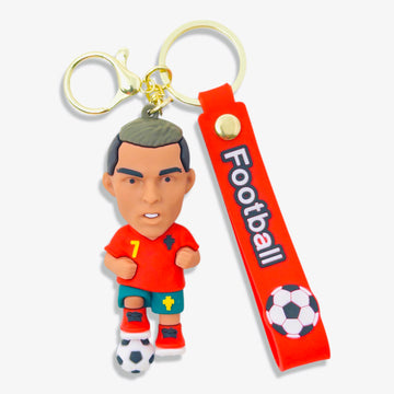 Red Footballer Keychain