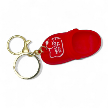 Hello kitty crocs keychain – red