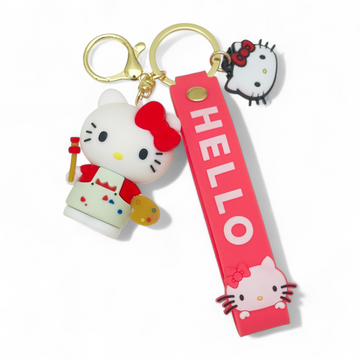 Hello kitty artist keychain – pink