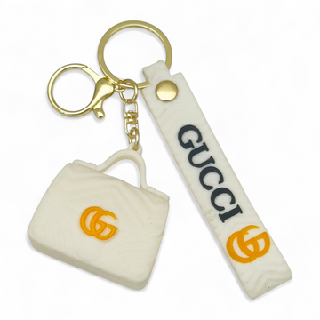 Gucci bag keychain – milky white