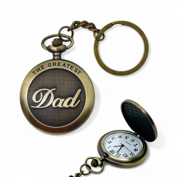 The Greatest Dad Pocket Watch Keychain