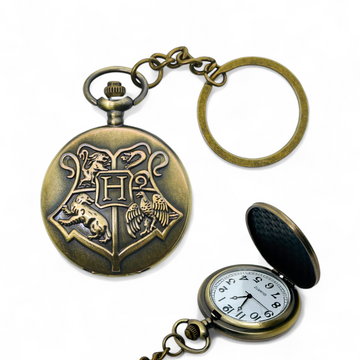 Hogwarts Crest Vintage Pocket Watch Keychain