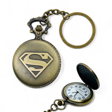 Steel Crest Vintage Pocket Watch Keychain