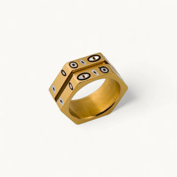 Stacked Evil Eye Shield Ring