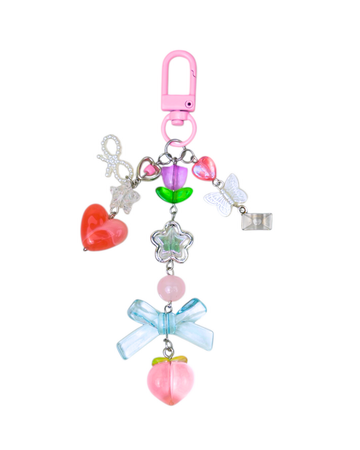 Peach Tulip Bag Charm