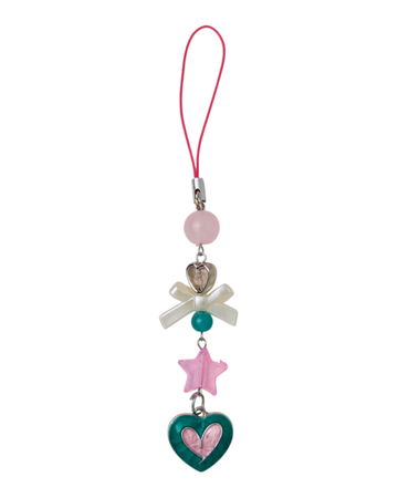 Blush Petal Heart Charm