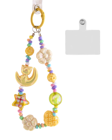Golden Moon Phone Charm