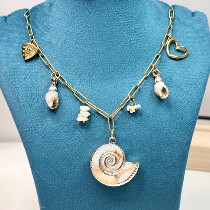 Ocean Whisper Charm Necklace