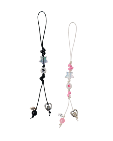 Pink & Black Thread Charm Combo