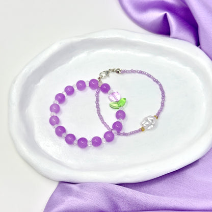 Purple Petal & Freya Bracelet Stack