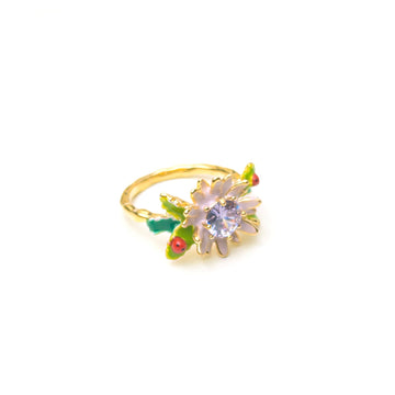 Daisy Dew Enamel Ring