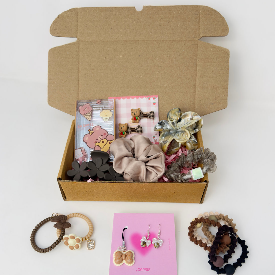 Loopsie JoyBox – Cocoa Bear Edition | Brown Gifting Hamper for Girls