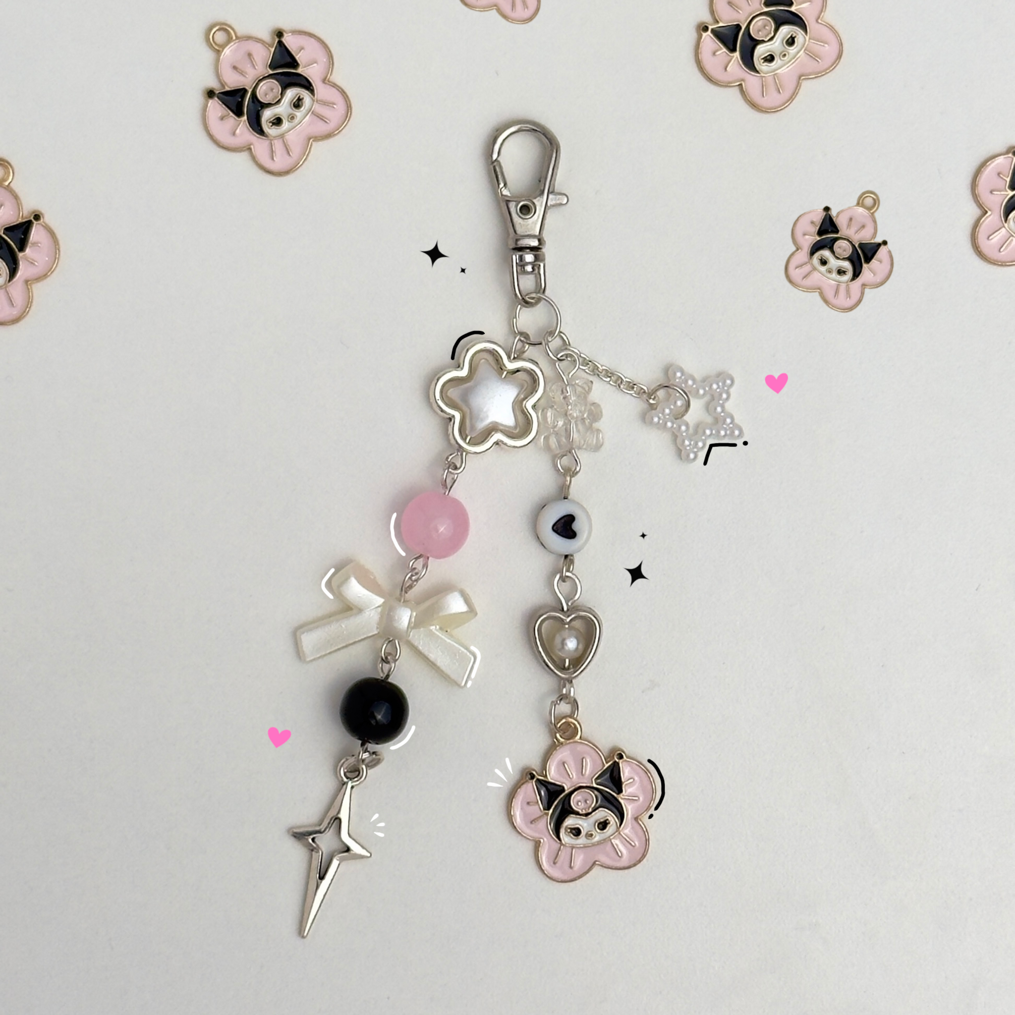 Kuromi Bag Charm 🖤