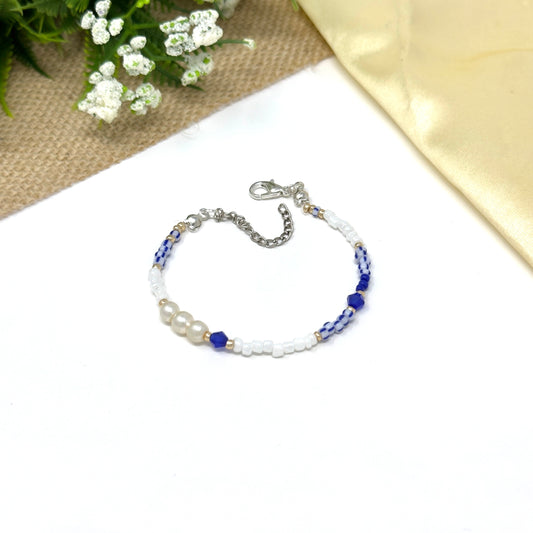 Indigo Pearl Bracelet