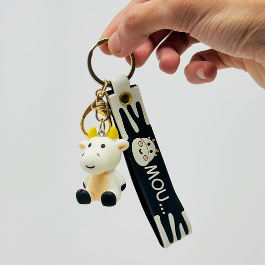 Mou Cute Cow Keychain