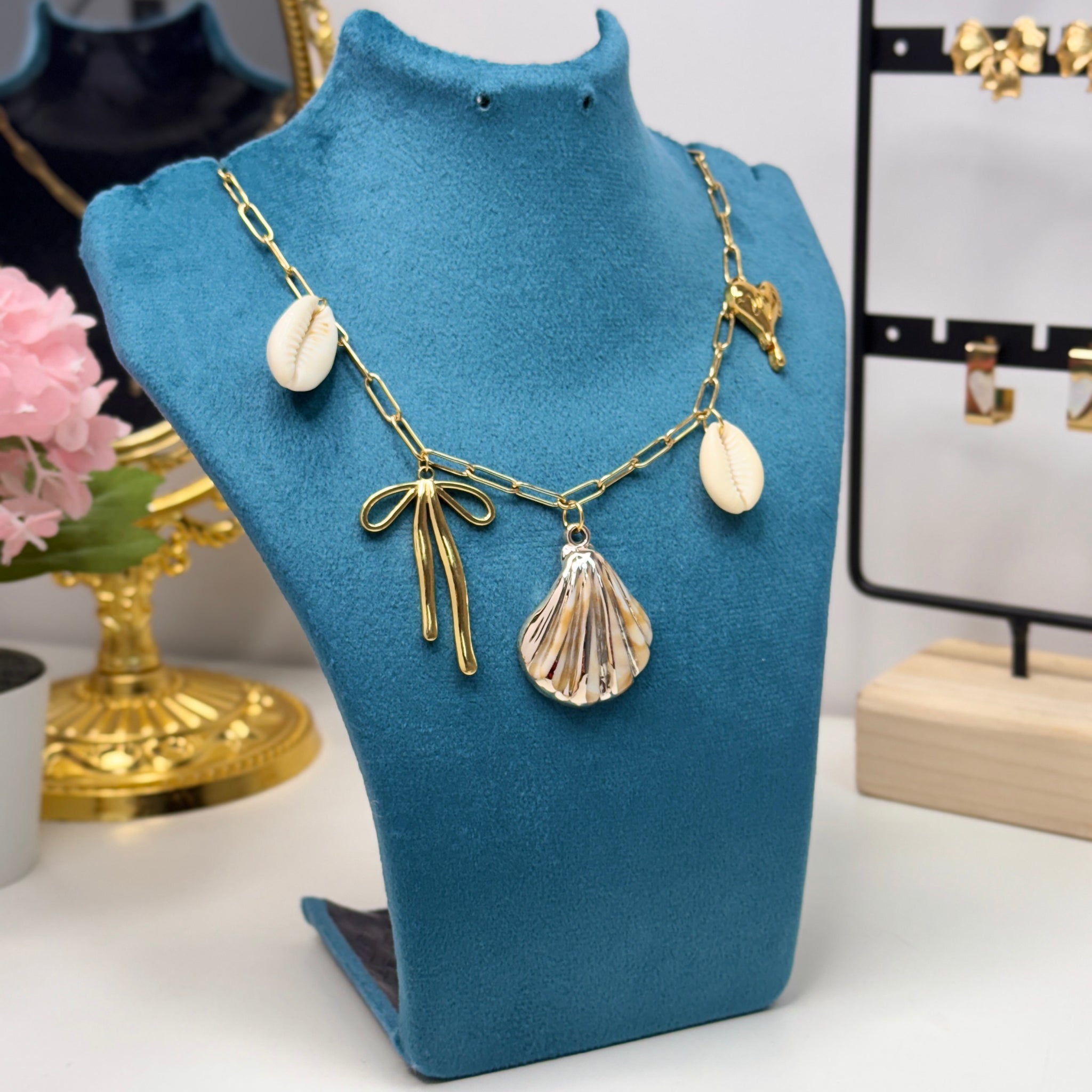 Coastal Shell Charm Necklace