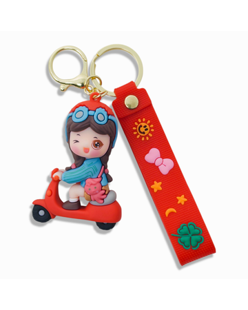 Scooty Girl Keychain – Red
