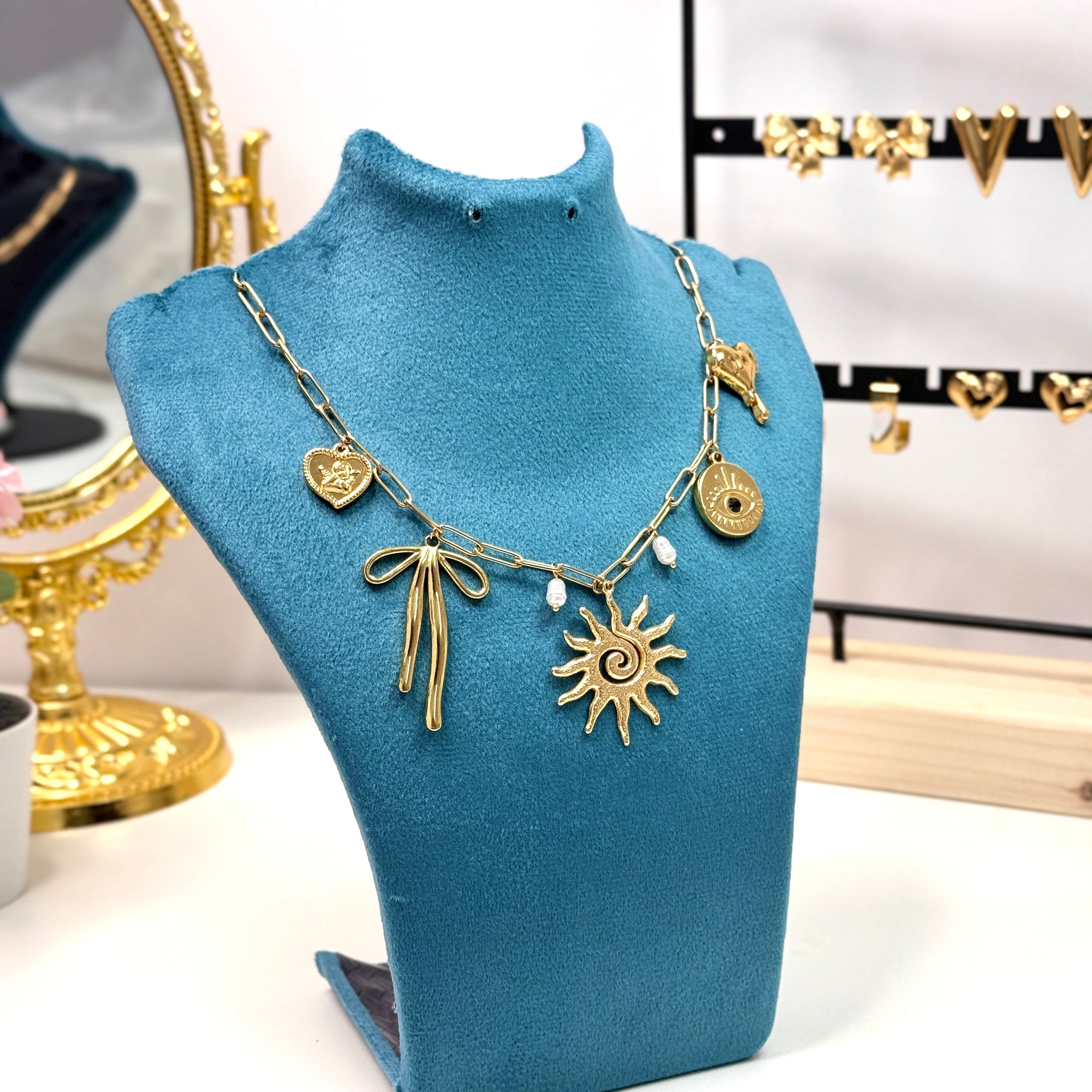 Divine Radiance Charm Necklace