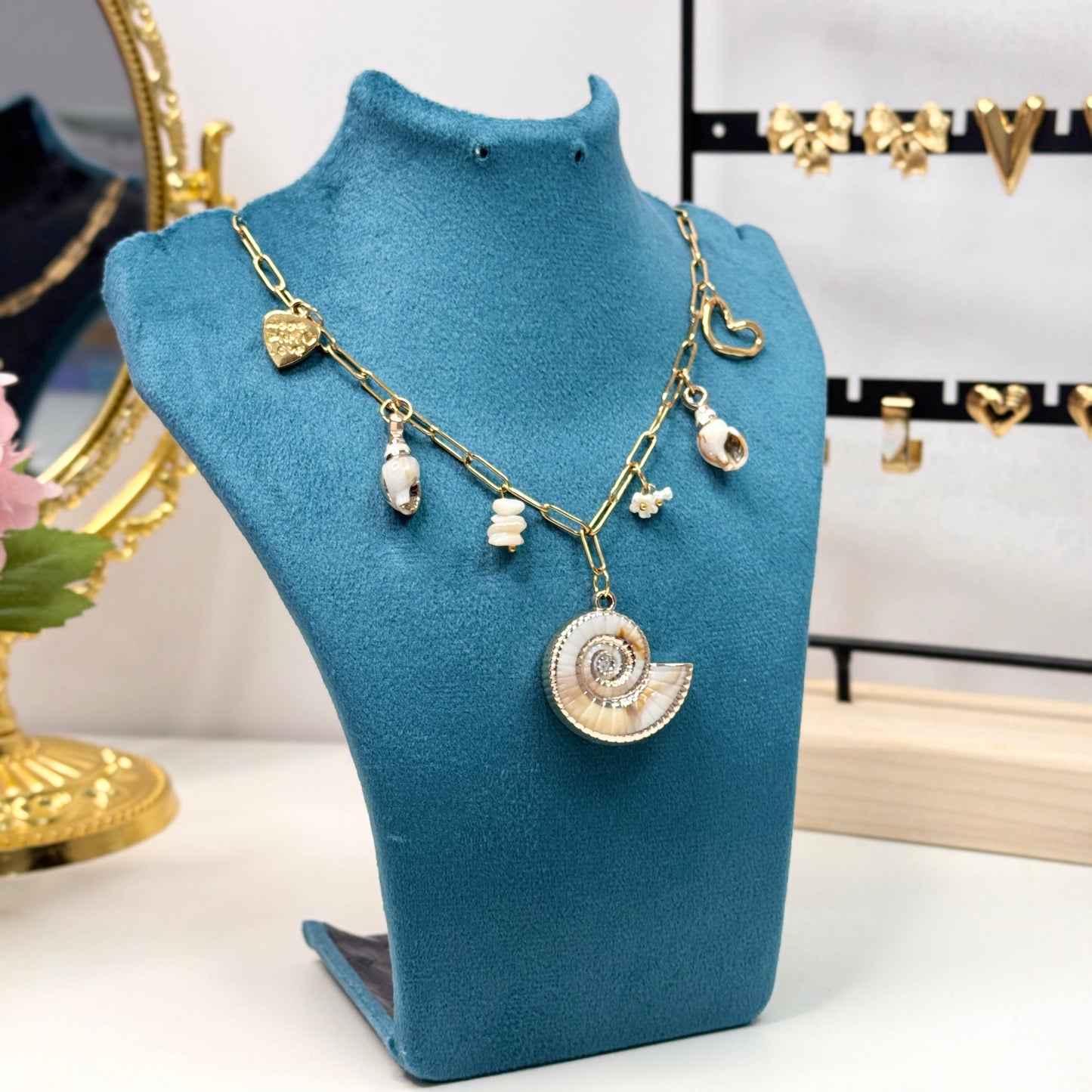 Ocean Whisper Charm Necklace