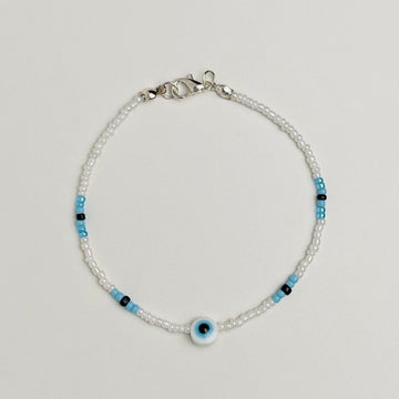 White evil eye anklet 🧿