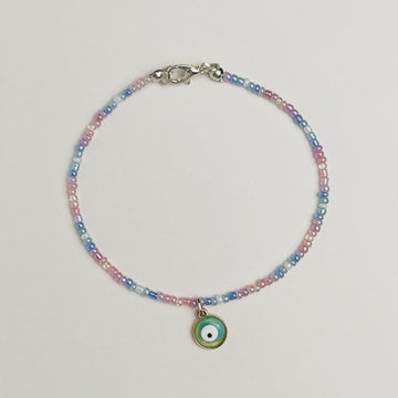 Pastel evil eye anklet 🧿