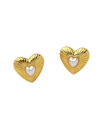 Aurora Heart Studs