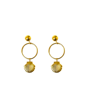 Golden Shell Studs