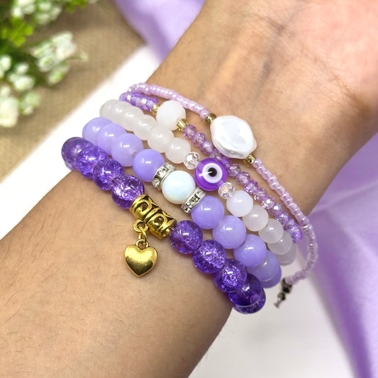 Purple Haze Bracelet Stack