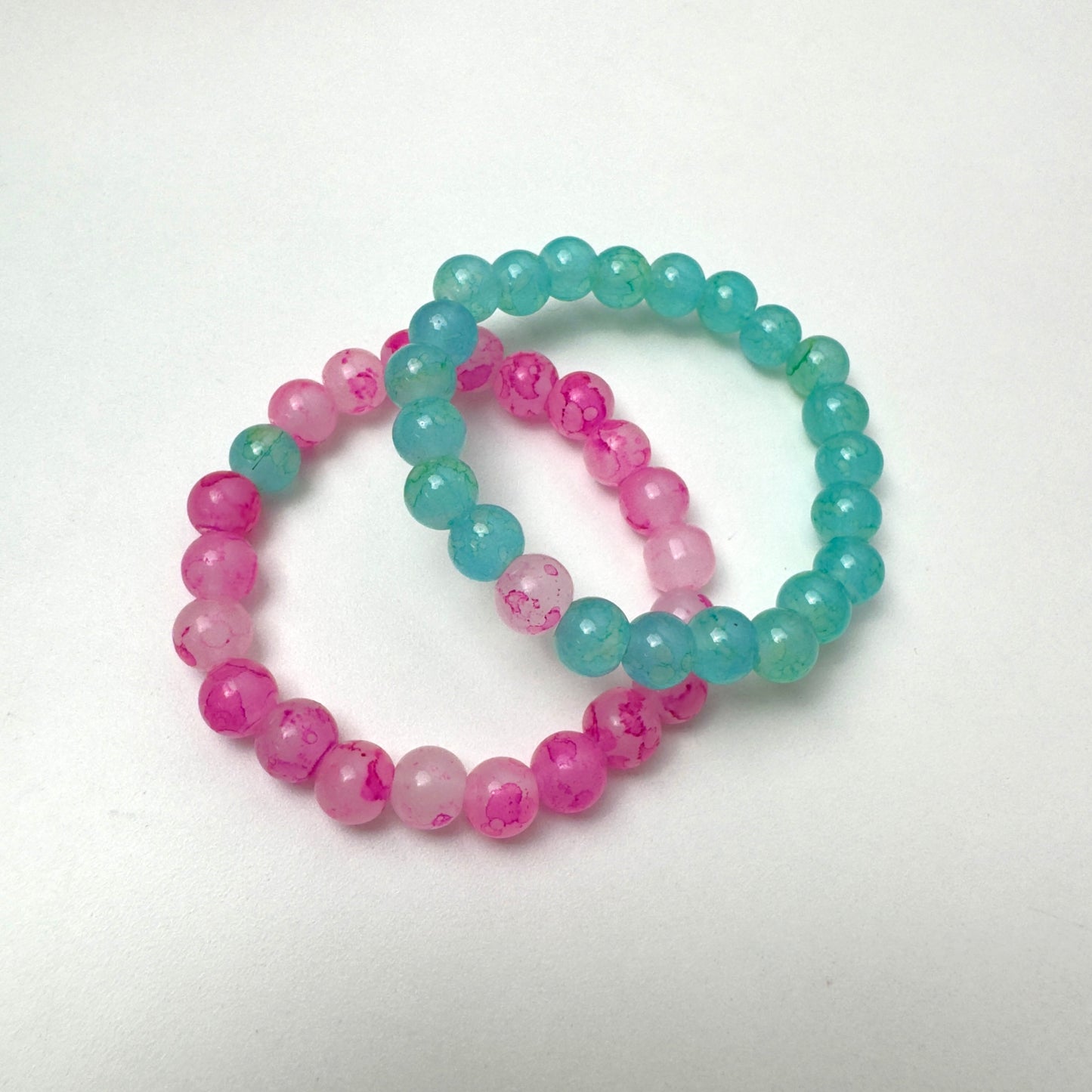 Marble Mismatched Bead Bracelets