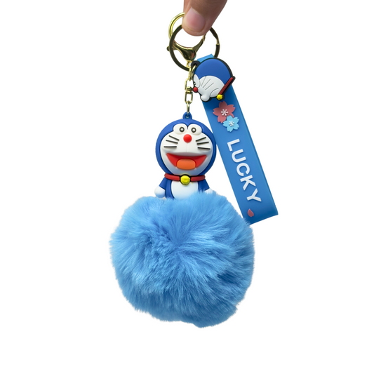 Doremon Furry Keychain