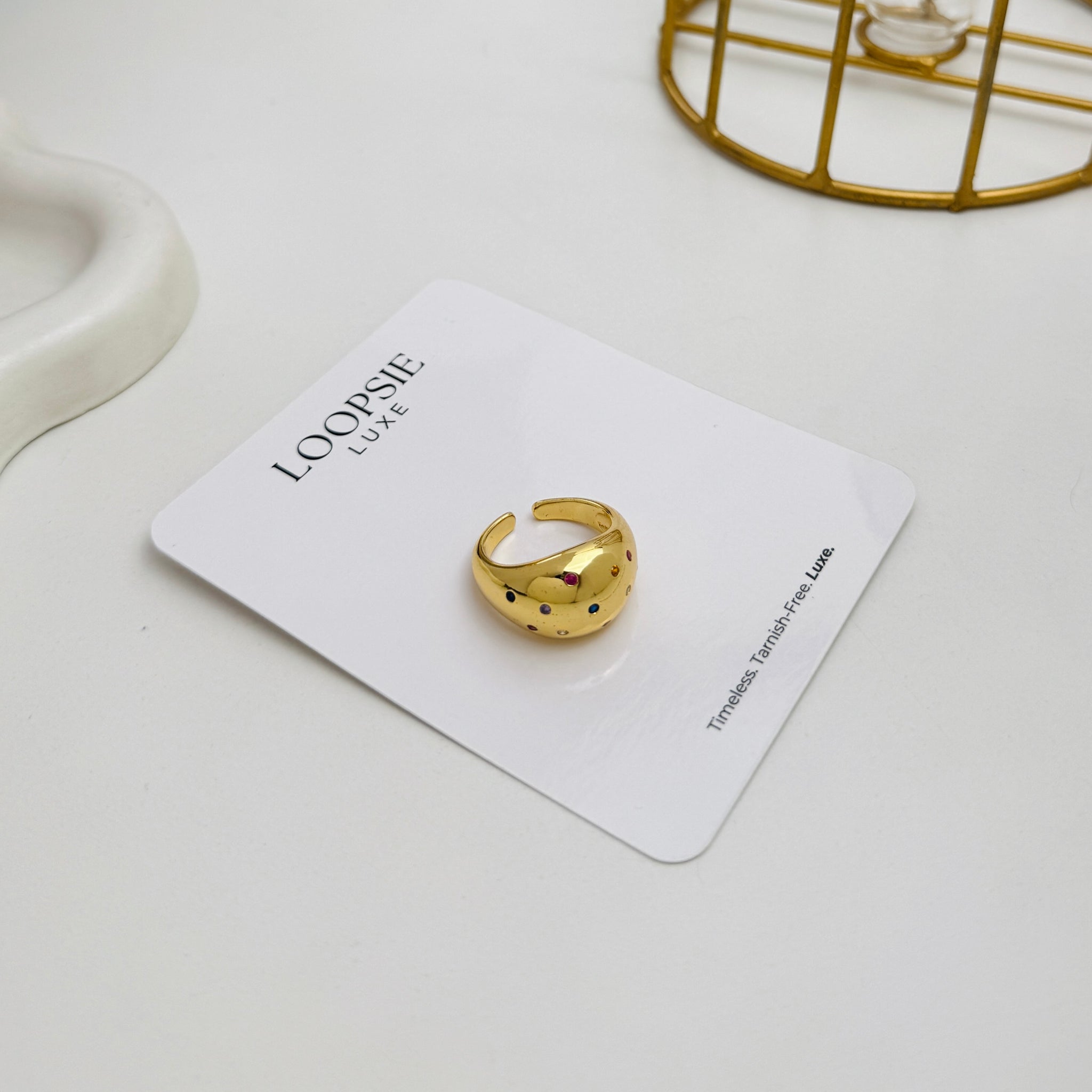 Stardust Bubble Dome Ring