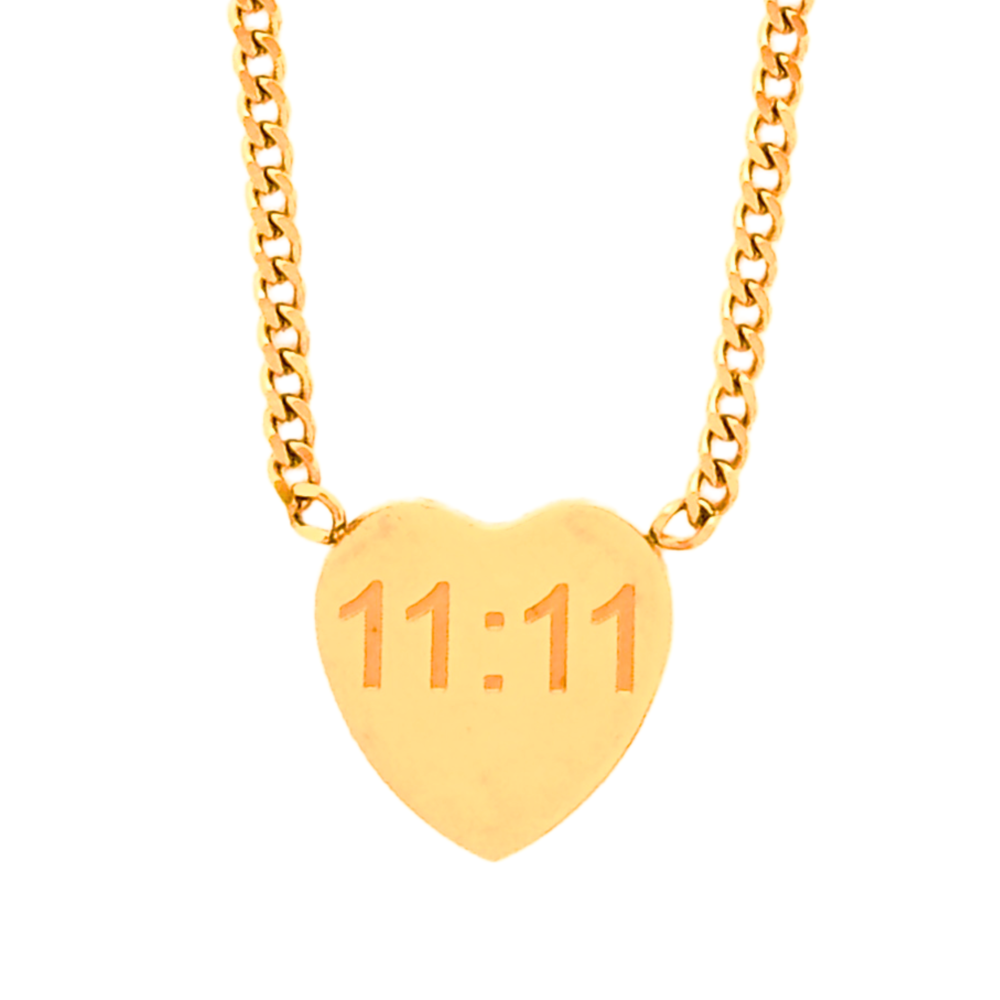 11:11 Gold Heart Necklace