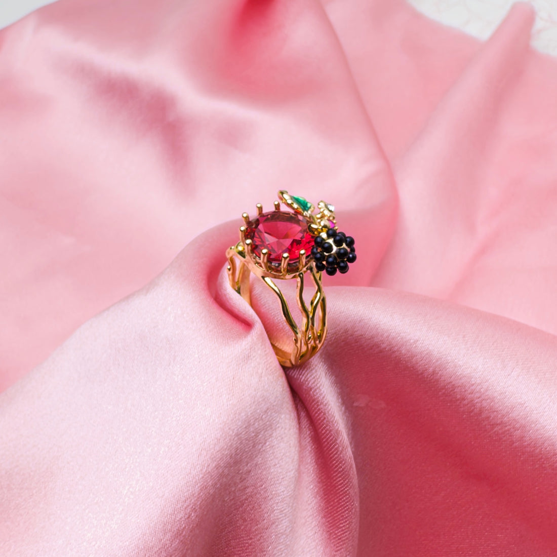 Berry Bloom Luxe Ring
