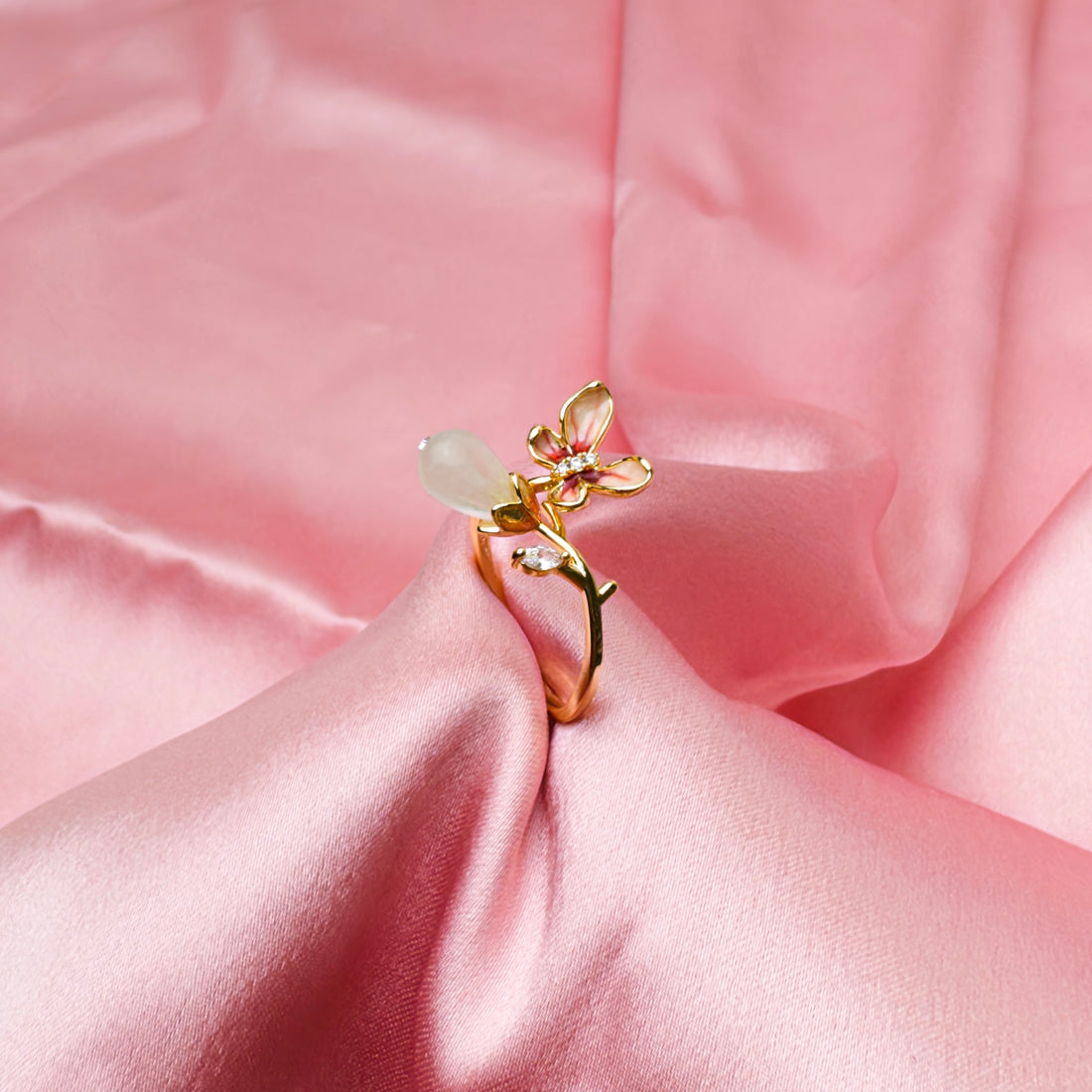 Blush Orchid Drop Ring