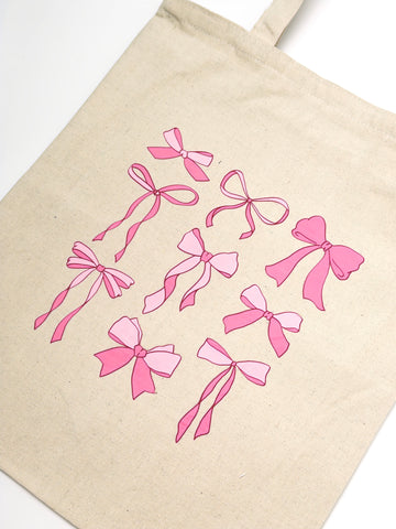 Pink Bows – Off White