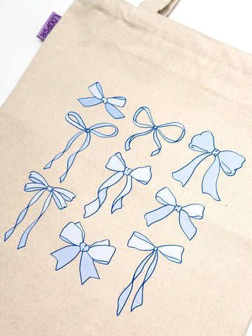Blue Bows – Off White