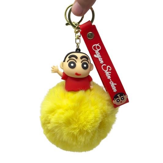 Shinchan Furry Keychain (Yellow)