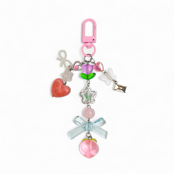 Peach Tulip Bag Charm