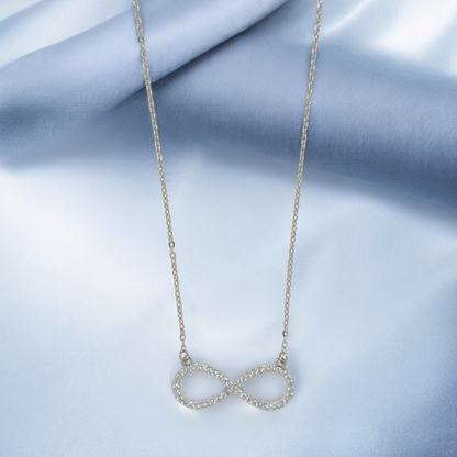 Silver Infinity Glow Necklace